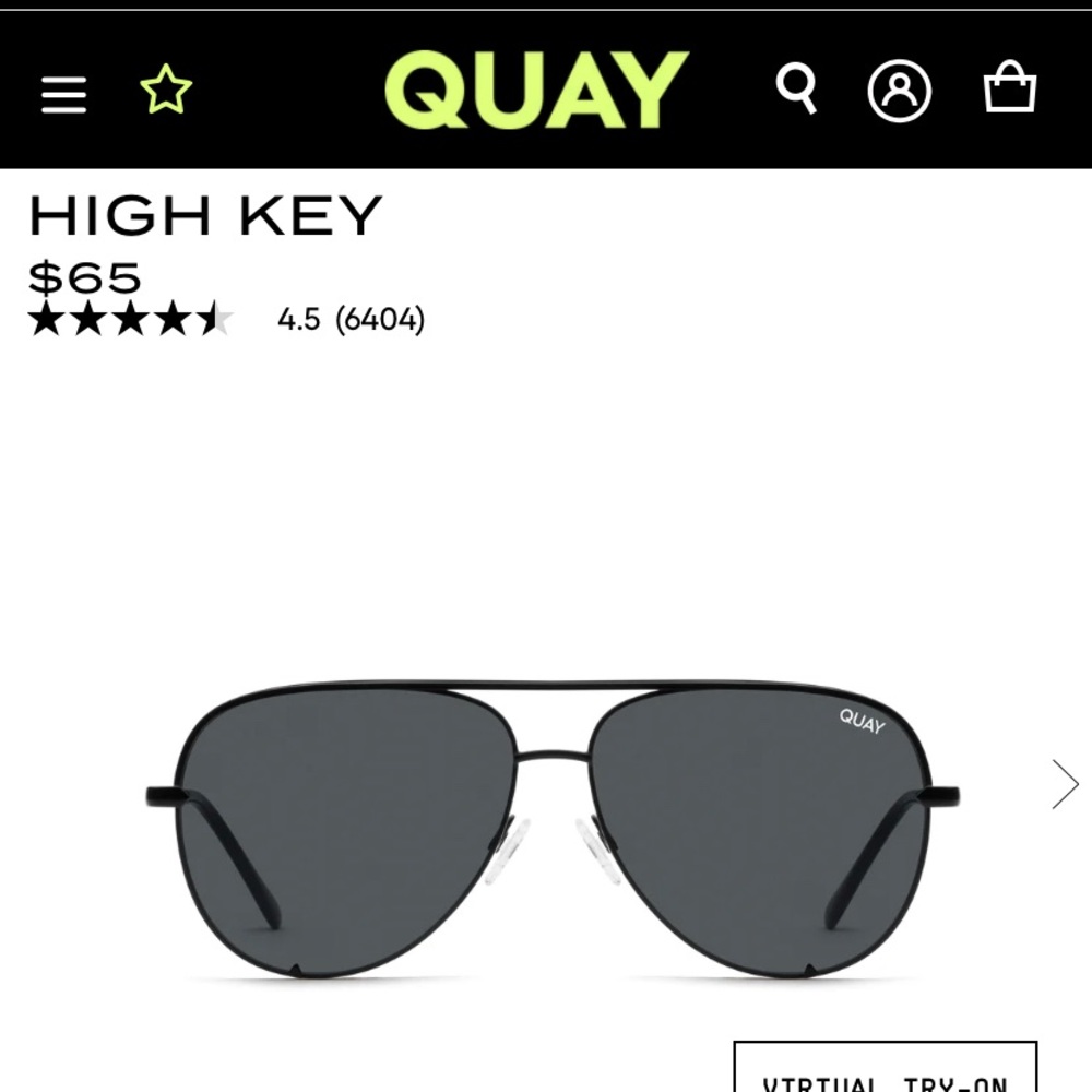 Brand new never worn Quay Australia Sunglasses with case